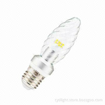 E27 Twisted 4W Dimmable LED Candle Bulb, 325lm Luminous Flux